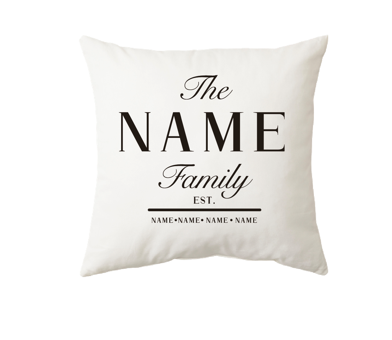 Personalised Family Cushion with Name